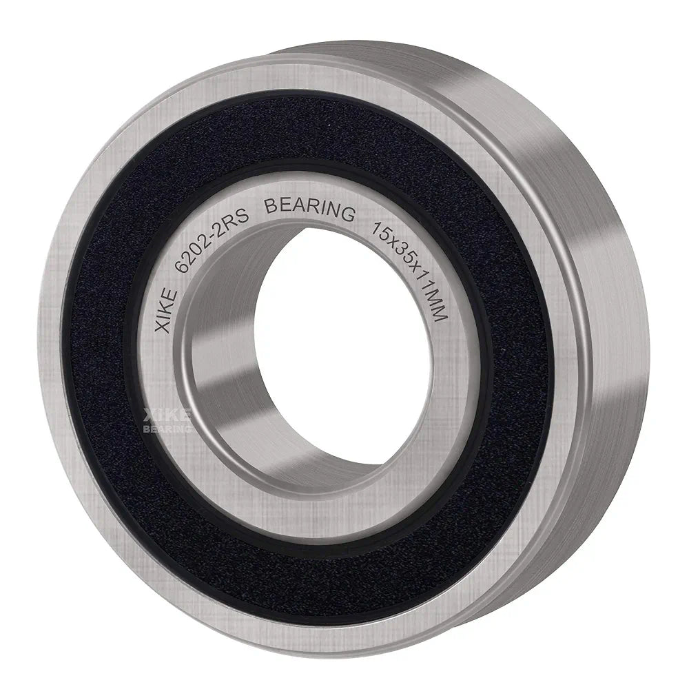 XiKe  6202-2RS Double Sealed Deep Groove Ball Bearings, 15x35x11mm, Pre-Lubricated for High RPM, Chrome Steel P6, ABEC 3