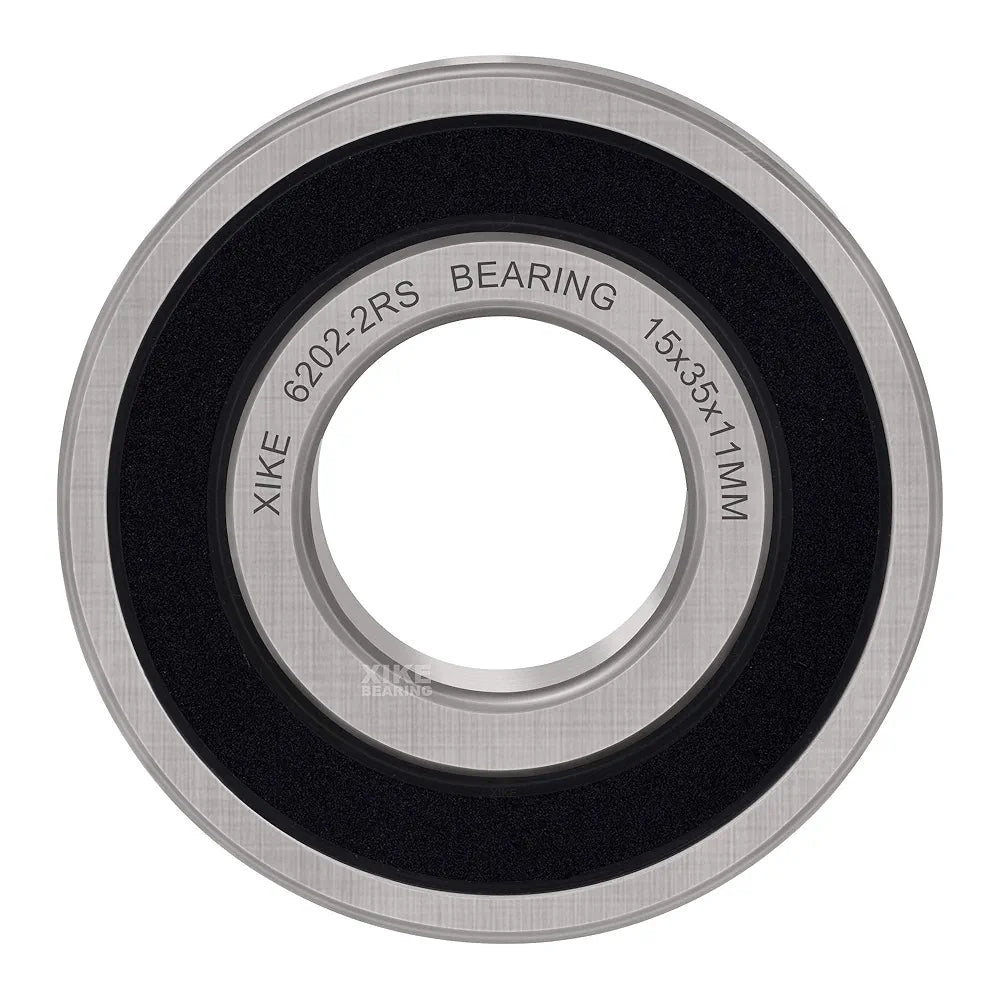 XiKe  6202-2RS Double Sealed Deep Groove Ball Bearings, 15x35x11mm, Pre-Lubricated for High RPM, Chrome Steel P6, ABEC 3