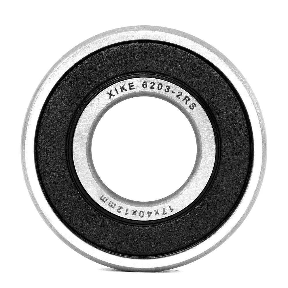 XiKe  6203-2RS Double Sealed Deep Groove Ball Bearings, 17x40x12mm, Pre-Lubricated for High RPM, Chrome Steel P6, ABEC 3